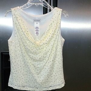 Cream colored party top size XL